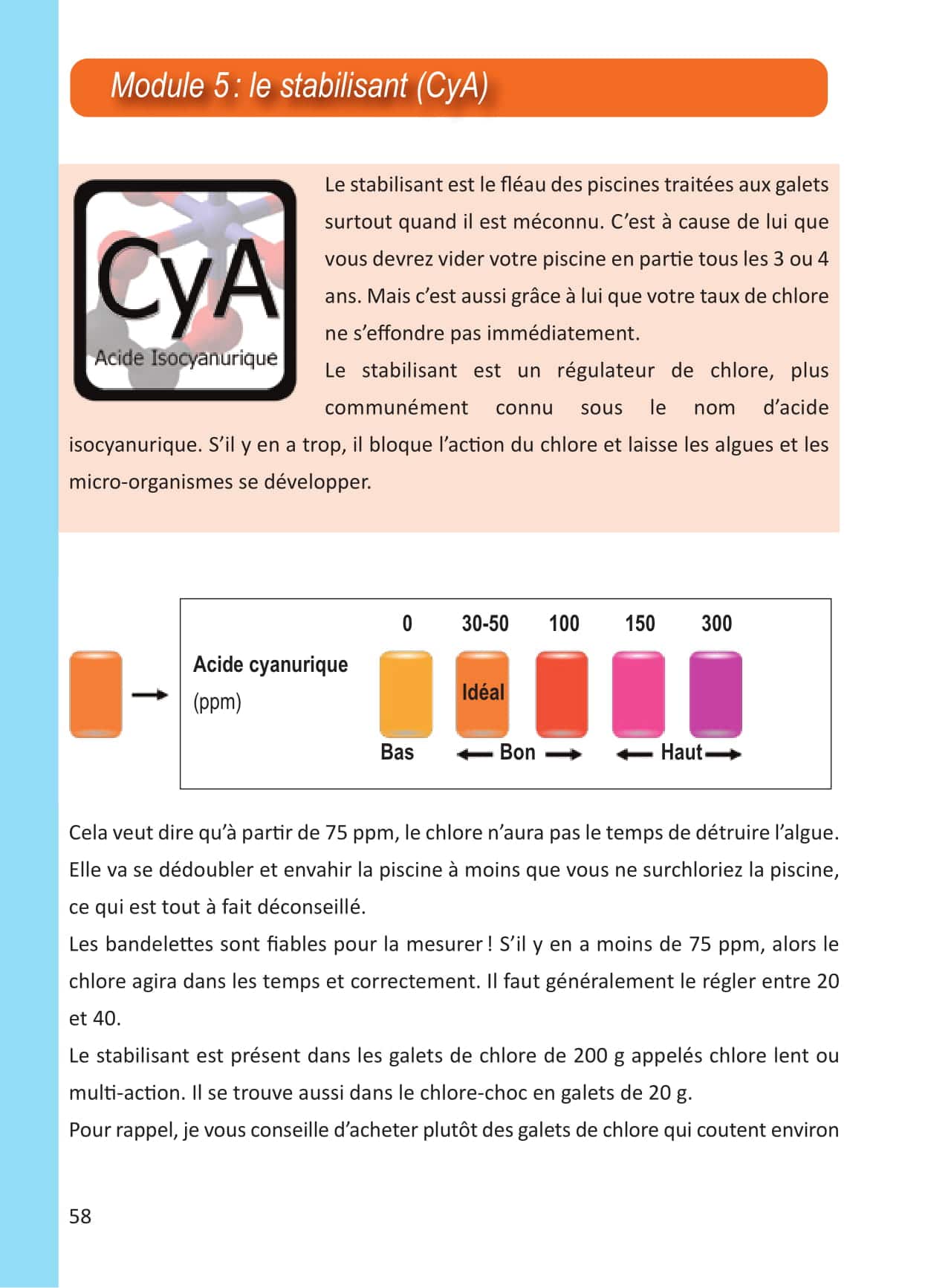 Le Stabilisant Piscine ou Acide Isocyanurique, qu